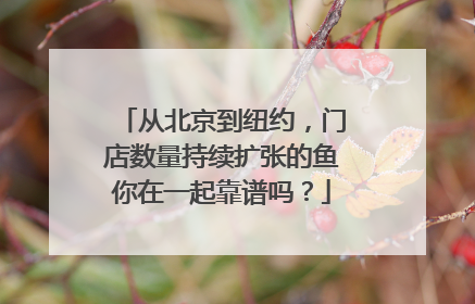 从北京到纽约，门店数量持续扩张的鱼你在一起靠谱吗？