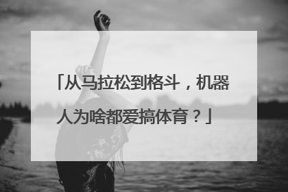 从马拉松到格斗，机器人为啥都爱搞体育？