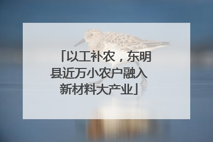 以工补农，东明县近万小农户融入新材料大产业