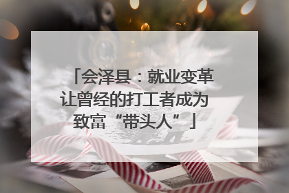会泽县：就业变革让曾经的打工者成为致富“带头人”