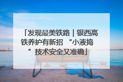发现最美铁路｜银西高铁养护有新招 “小液捣”技术安全又准确