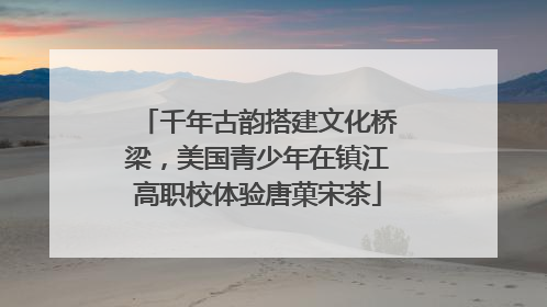 千年古韵搭建文化桥梁，美国青少年在镇江高职校体验唐菓宋茶