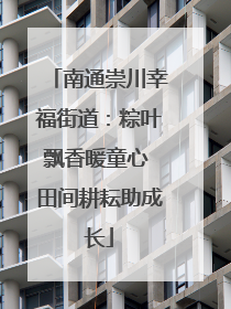 南通崇川幸福街道：粽叶飘香暖童心 田间耕耘助成长