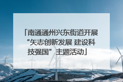 南通通州兴东街道开展“矢志创新发展 建设科技强国”主题活动