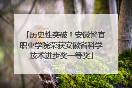 历史性突破！安徽警官职业学院荣获安徽省科学技术进步奖一等奖