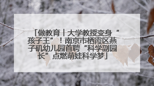 做教育︱大学教授变身“孩子王”！南京市栖霞区燕子矶幼儿园首聘“科学副园长”点燃萌娃科学梦