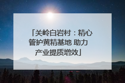关岭白岩村：精心管护黄精基地 助力产业提质增效