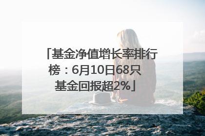 基金净值增长率排行榜：6月10日68只基金回报超2%