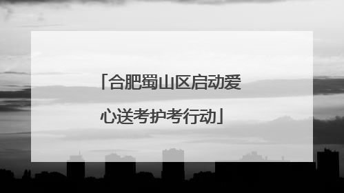 合肥蜀山区启动爱心送考护考行动