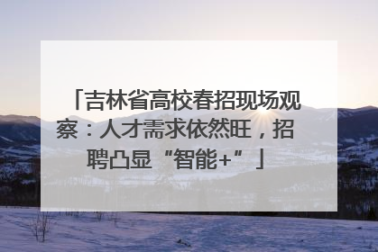 吉林省高校春招现场观察：人才需求依然旺，招聘凸显“智能+”