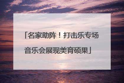 名家助阵！打击乐专场音乐会展现美育硕果