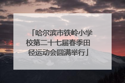 哈尔滨市铁岭小学校第二十七届春季田径运动会圆满举行