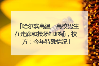 哈尔滨高温一高校男生在走廊和操场打地铺，校方：今年特殊情况