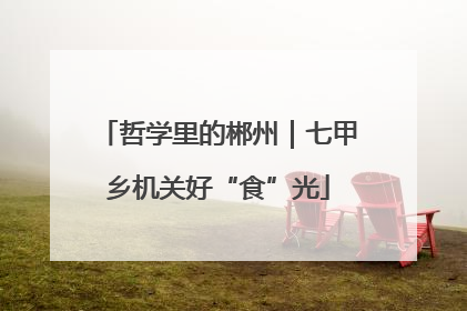 哲学里的郴州｜七甲乡机关好“食”光