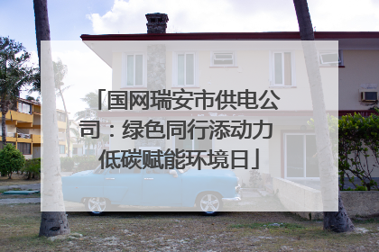 国网瑞安市供电公司：绿色同行添动力 低碳赋能环境日