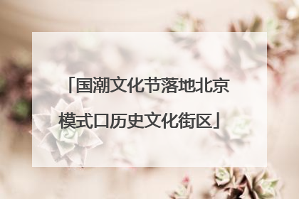 国潮文化节落地北京模式口历史文化街区