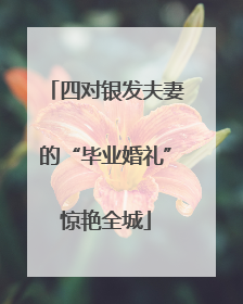 四对银发夫妻的“毕业婚礼”惊艳全城