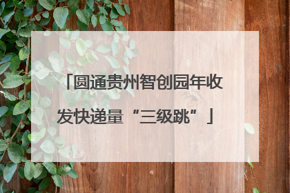 圆通贵州智创园年收发快递量“三级跳”