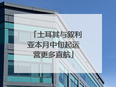 土耳其与叙利亚本月中旬起运营更多直航