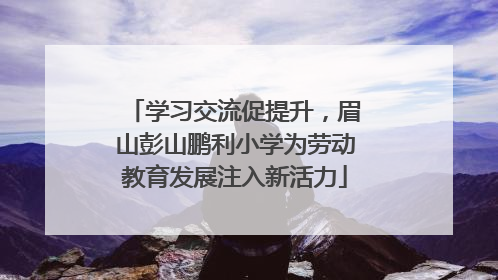 学习交流促提升，眉山彭山鹏利小学为劳动教育发展注入新活力