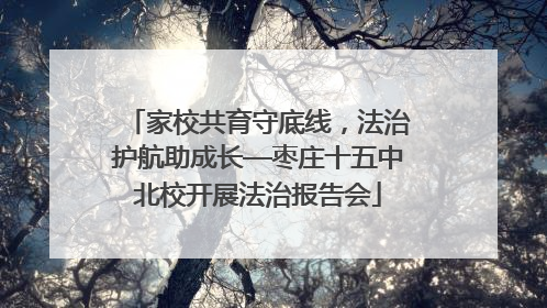 家校共育守底线，法治护航助成长—枣庄十五中北校开展法治报告会
