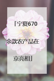 宁夏670余款农产品在京亮相