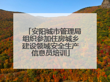 安阳城市管理局组织参加住房城乡建设领域安全生产信息员培训