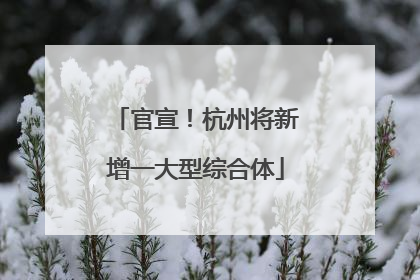官宣！杭州将新增一大型综合体