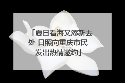 夏日看海又添新去处 日照向重庆市民发出热情邀约