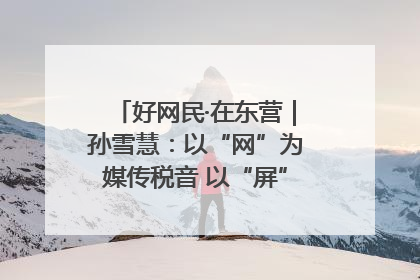 好网民·在东营｜孙雪慧：以“网”为媒传税音 以“屏”为介助发展