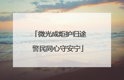 微光成炬护归途 警民同心守安宁