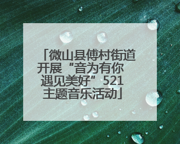 微山县傅村街道开展“音为有你 遇见美好”521主题音乐活动