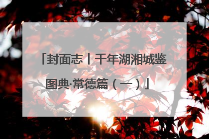 封面志丨千年湖湘城鉴图典·常德篇（一）
