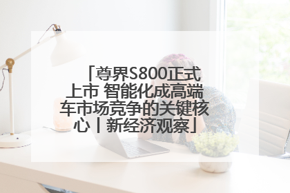 尊界S800正式上市 智能化成高端车市场竞争的关键核心丨新经济观察