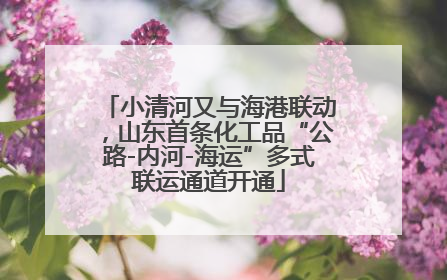 小清河又与海港联动，山东首条化工品“公路-内河-海运”多式联运通道开通