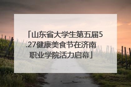 山东省大学生第五届5.27健康美食节在济南职业学院活力启幕