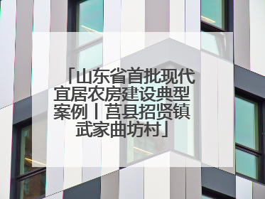 山东省首批现代宜居农房建设典型案例丨莒县招贤镇武家曲坊村