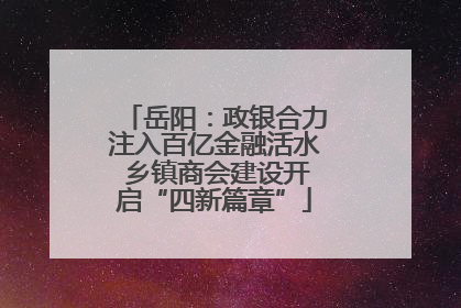 岳阳：政银合力注入百亿金融活水 乡镇商会建设开启“四新篇章”