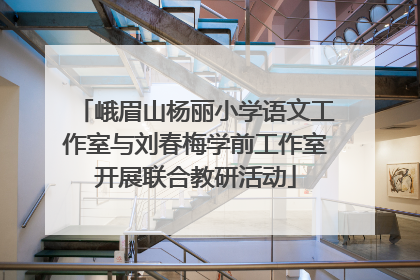峨眉山杨丽小学语文工作室与刘春梅学前工作室开展联合教研活动
