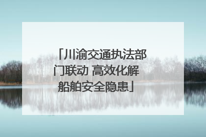 川渝交通执法部门联动 高效化解船舶安全隐患