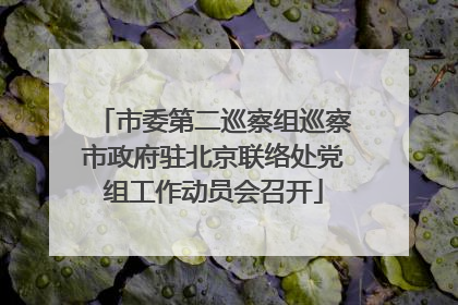 市委第二巡察组巡察市政府驻北京联络处党组工作动员会召开