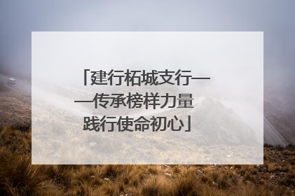 建行柘城支行——传承榜样力量 践行使命初心