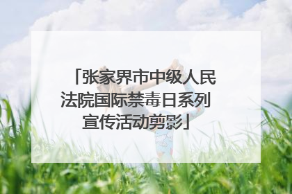 张家界市中级人民法院国际禁毒日系列宣传活动剪影