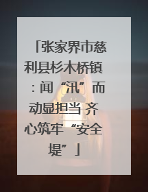 张家界市慈利县杉木桥镇：闻“汛”而动显担当 齐心筑牢“安全堤”
