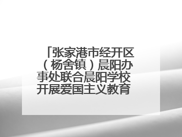 张家港市经开区（杨舍镇）晨阳办事处联合晨阳学校开展爱国主义教育主题升旗活动