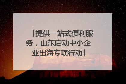提供一站式便利服务，山东启动中小企业出海专项行动