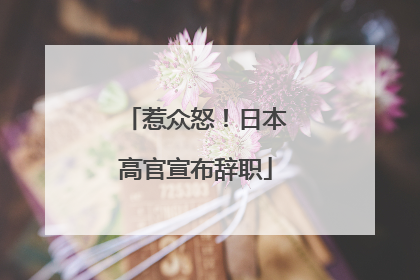 惹众怒！日本高官宣布辞职
