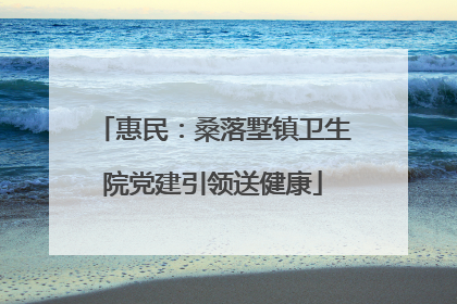 惠民:桑落墅镇卫生院党建引领送健康