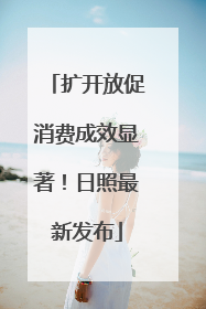 扩开放促消费成效显著！日照最新发布