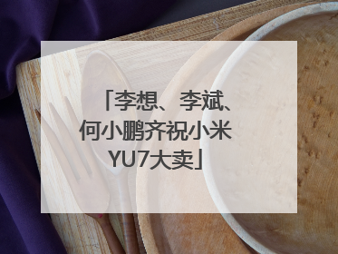 李想、李斌、何小鹏齐祝小米YU7大卖